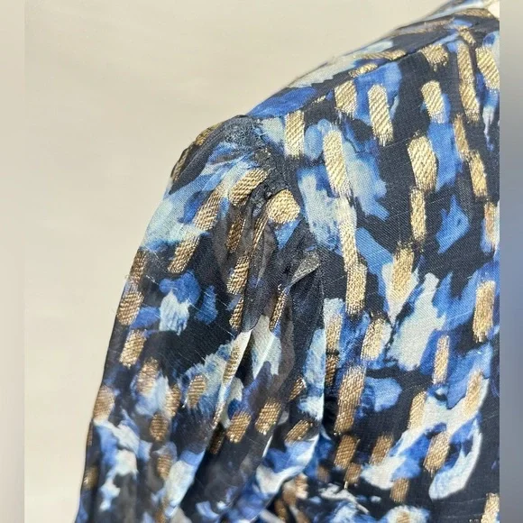 FRENCH CONNECTION Navy blue and gold waist cutout mini dress size 8. - Picture 10 of 16